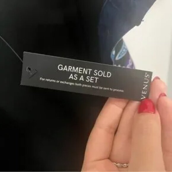 NWT Denim & Paisley Crop Top & Skirt Matching Set / Size 6 - Picture 15 of 15